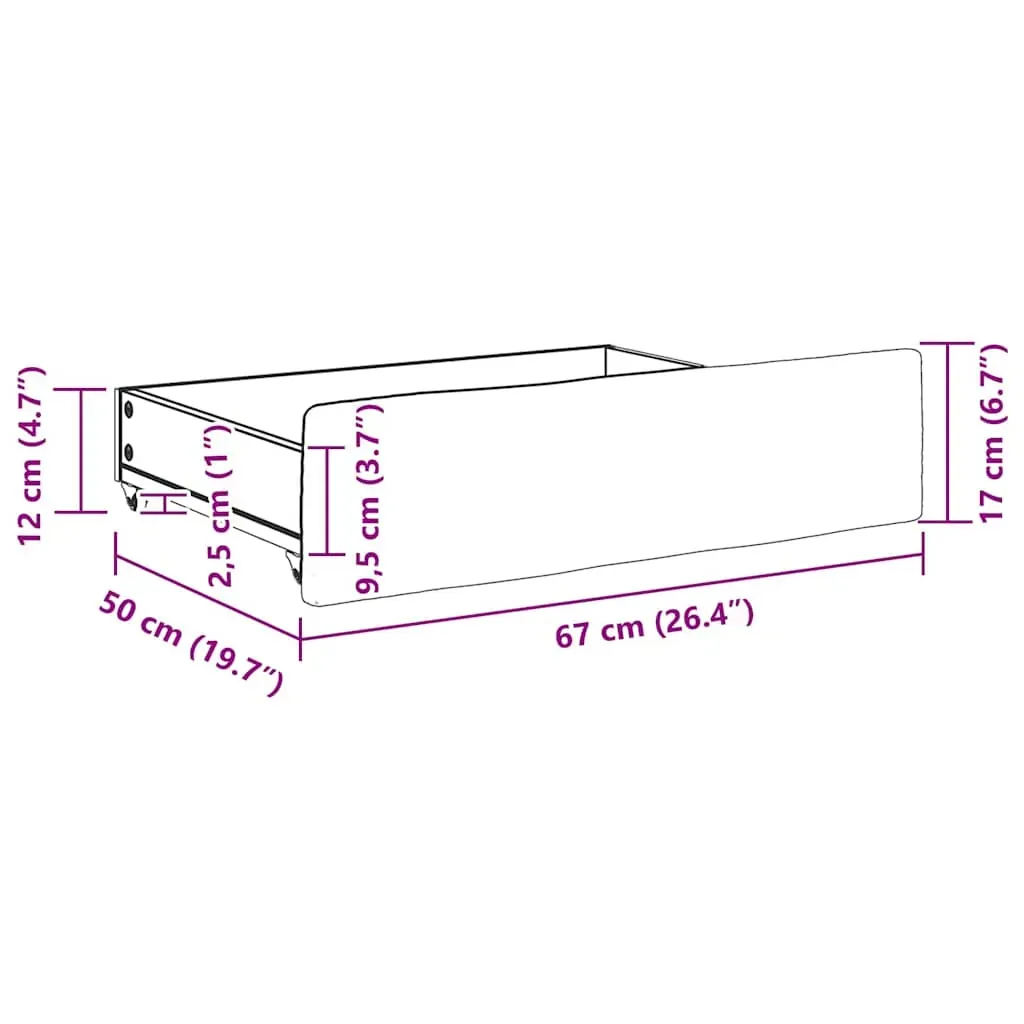 Bed Drawers 2 pcs Light Grey Engineered Wood and Velvet Price