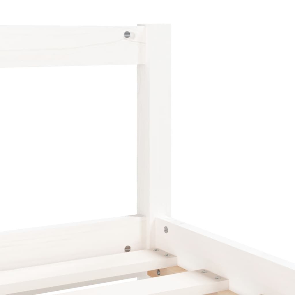 Kids Bed Frame with Drawers White 90x190 cm Solid Wood Pine Price