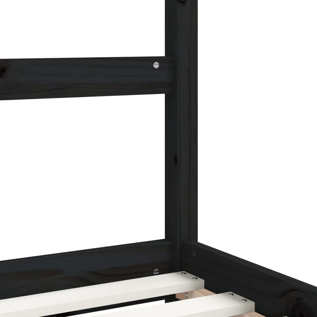 Kids Bed Frame with Drawers Black 90x190 cm Solid Wood Pine Price