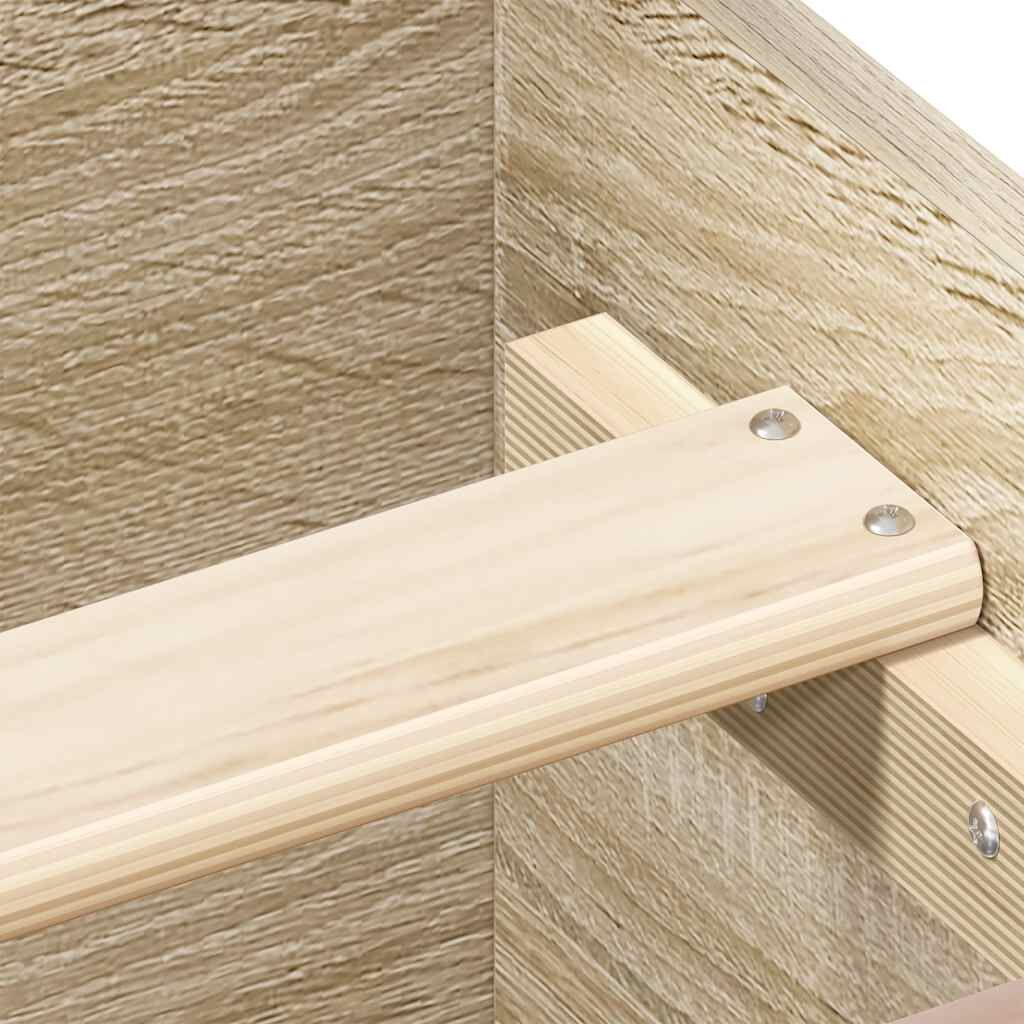 Bed Frame without Mattress Sonoma Oak 90x190 cm Engineered Wood Price