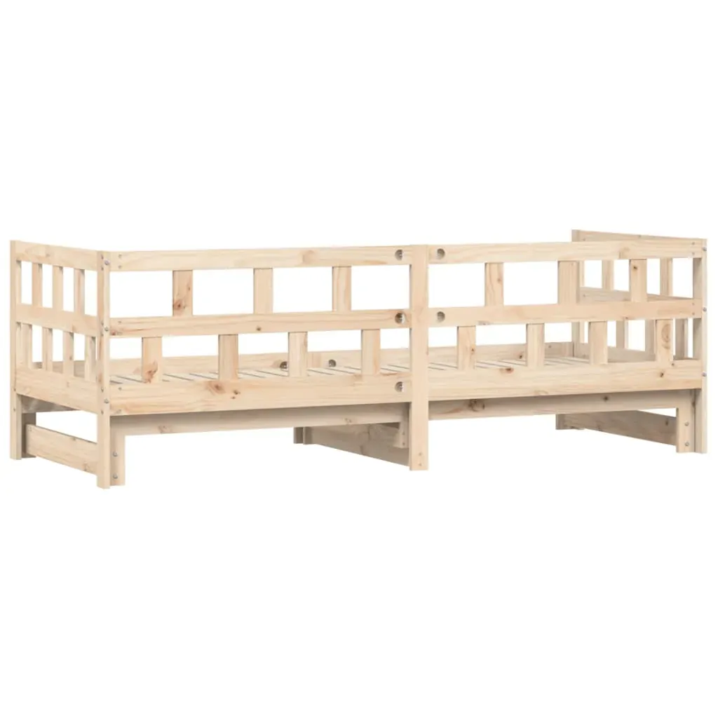 Daybed with Trundle without Mattress 90x190 cm Solid Wood Price