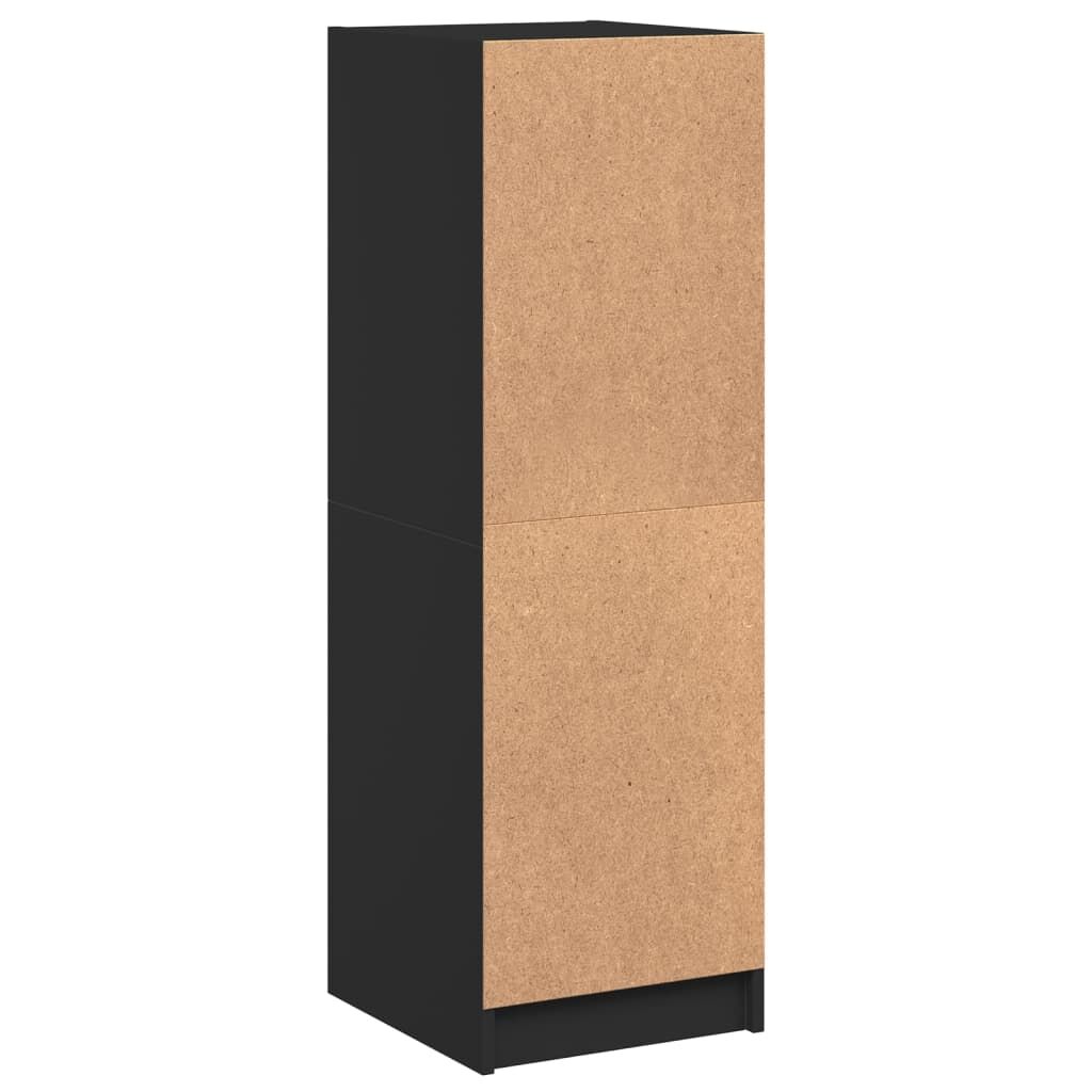 Highboard with Glass Doors Black 35x37x109 cm Price