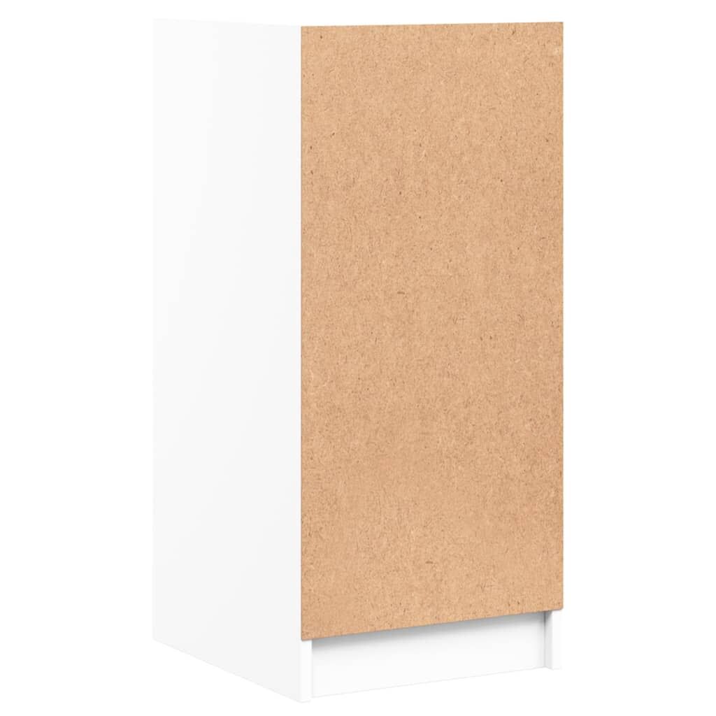Side Cabinet with Glass Doors White 35x37x75.5 cm Price