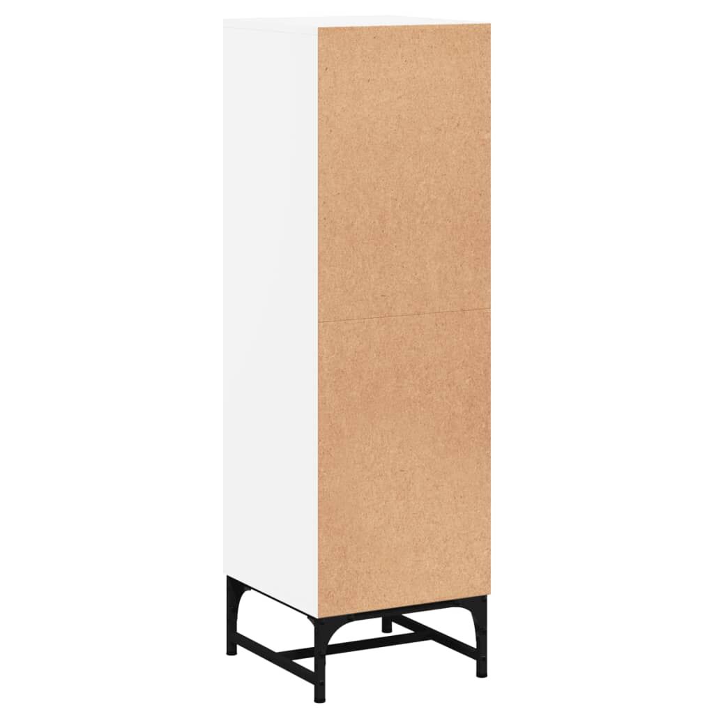 Highboard with Glass Doors White 35x37x120 cm Price