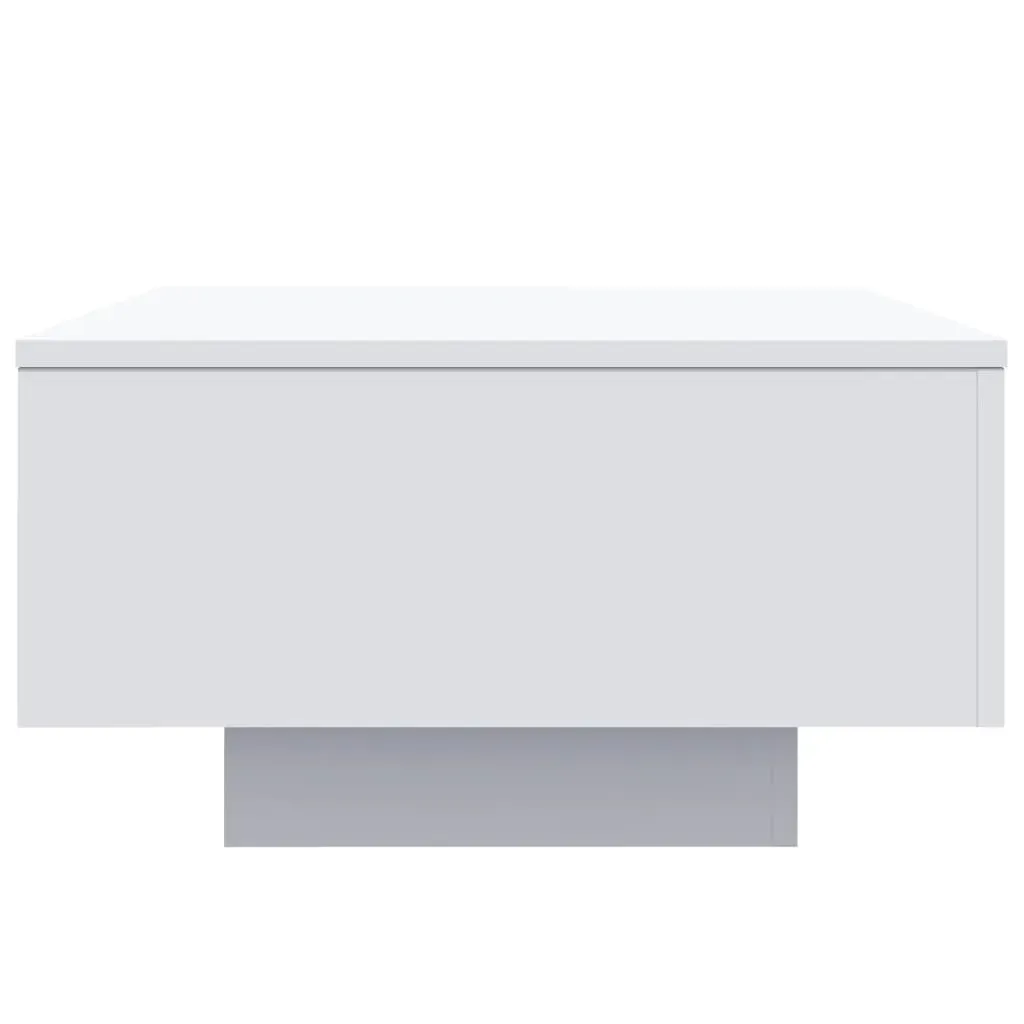 Coffee Table with LED Lights White 55x55x31 cm Price