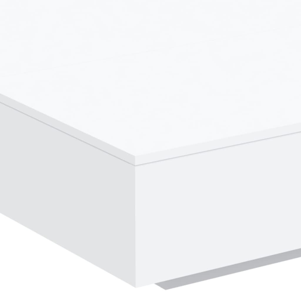 Coffee Table with LED Lights White 100x100x31 cm Price