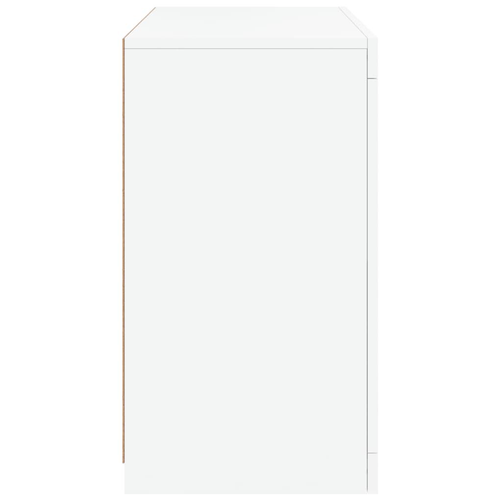Sideboard with LED Lights White 60.5x37x67 cm Price