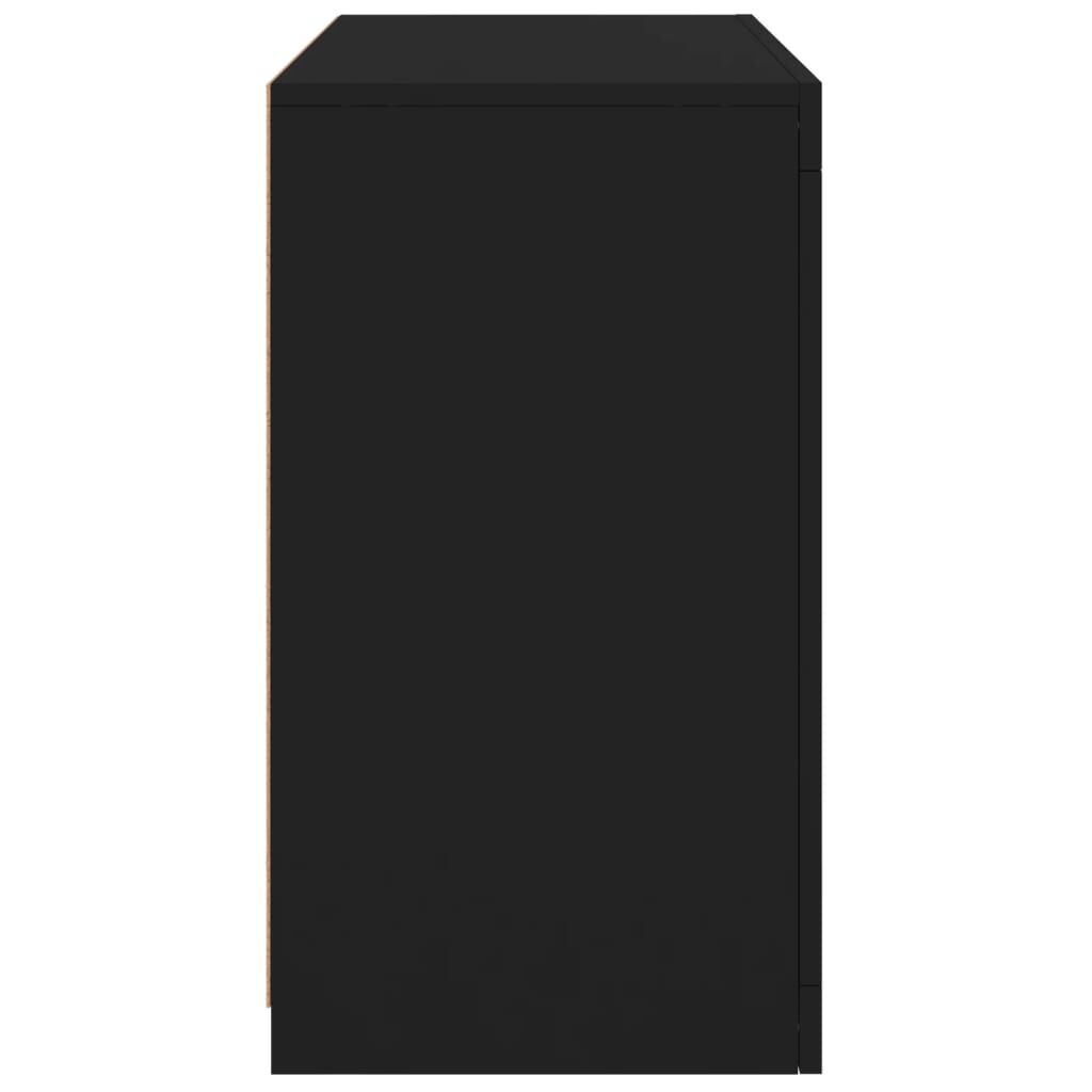 Sideboard with LED Lights Black 60.5x37x67 cm Price