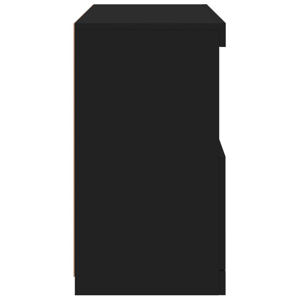 Sideboard with LED Lights Black 60x37x67 cm Price
