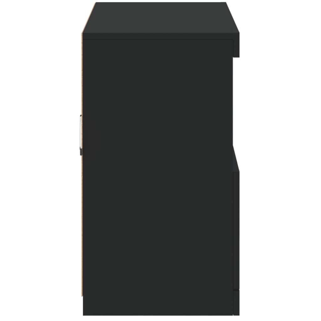 Sideboard with LED Lights Black 81x37x67 cm Price