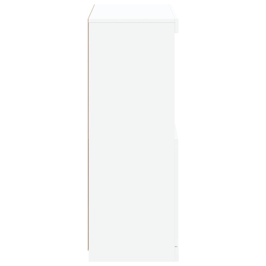 Sideboard with LED Lights White 60.5x37x100 cm Price