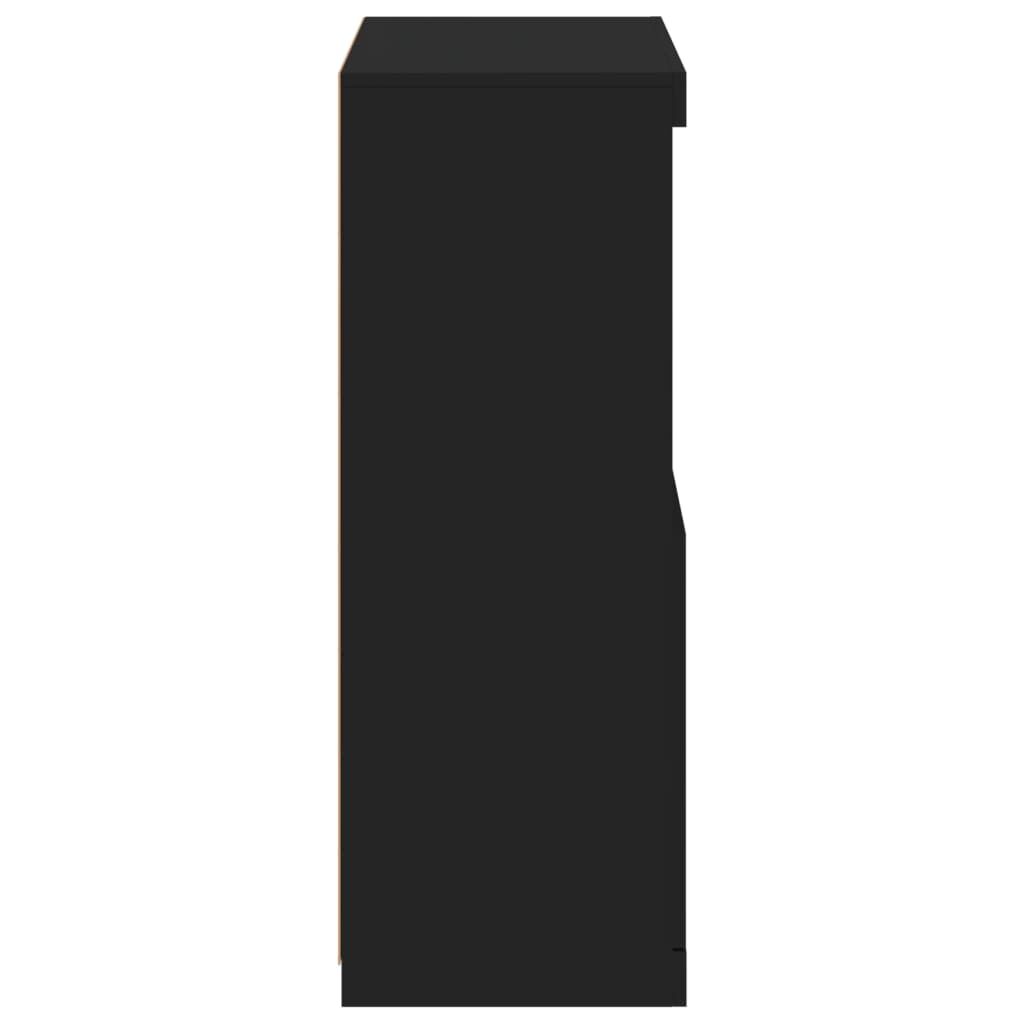 Sideboard with LED Lights Black 60.5x37x100 cm Price