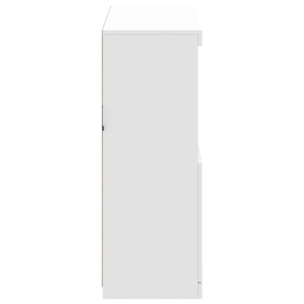 Sideboard with LED Lights White 81x37x100 cm Price