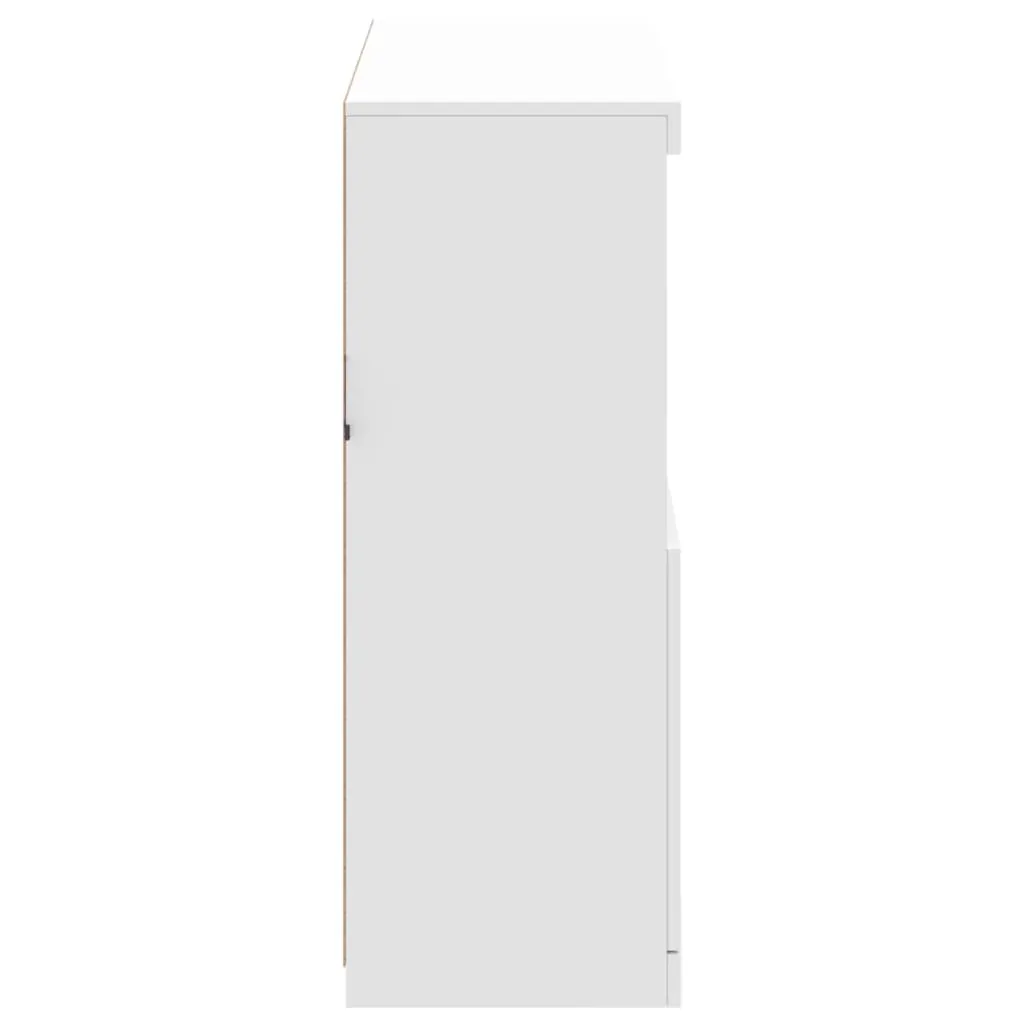 Sideboard with LED Lights White 81x37x100 cm Price