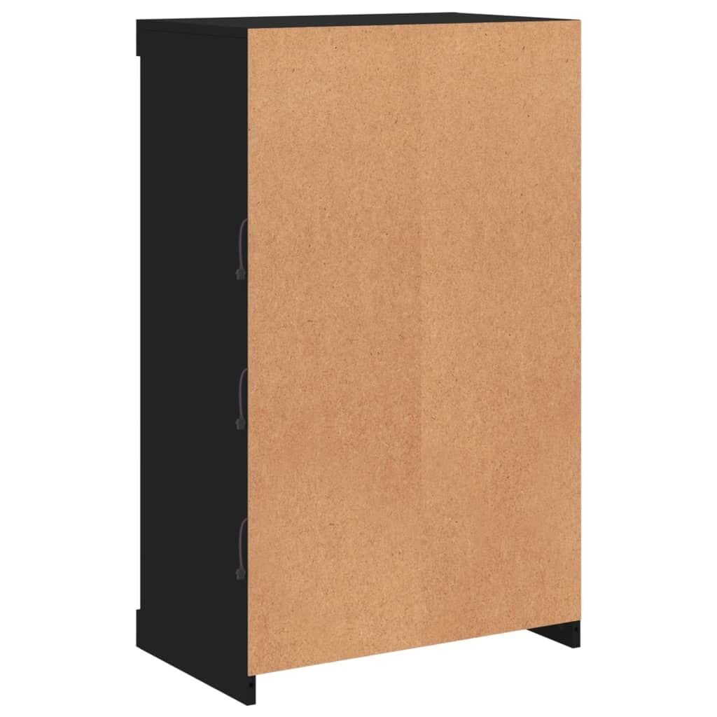 Sideboard with LED Lights Black 60.5x37x100 cm Price