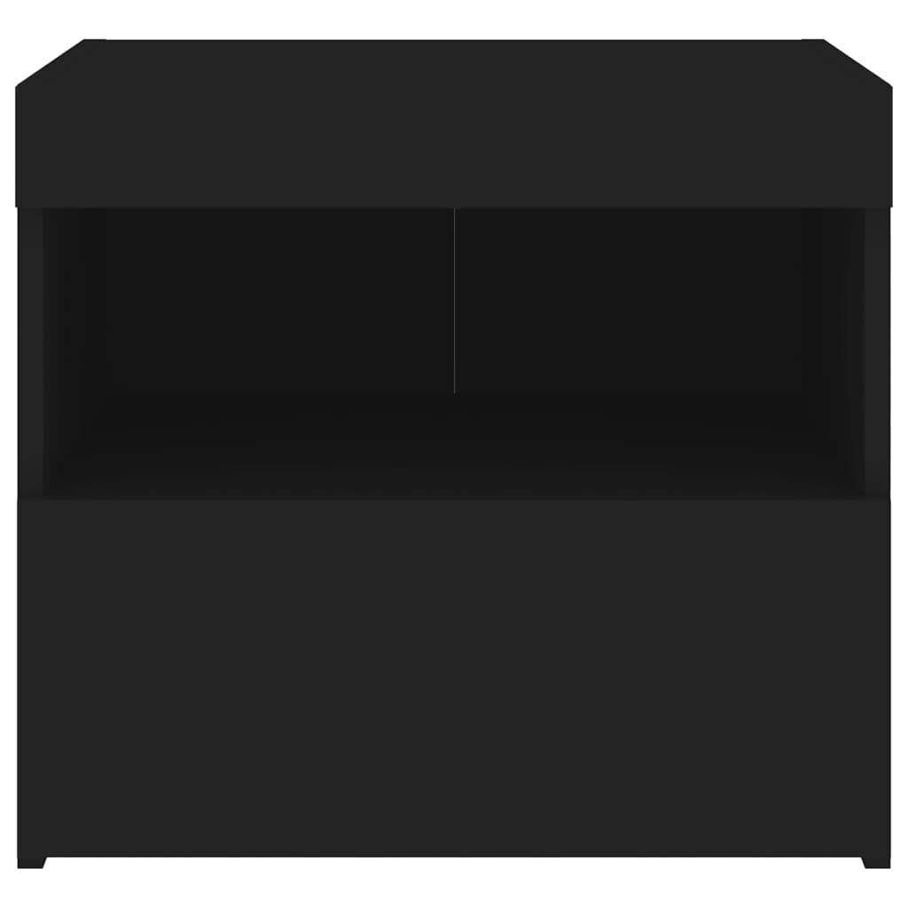 Bedside Cabinets with LED Lights 2 pcs Black 50x40x45 cm Price