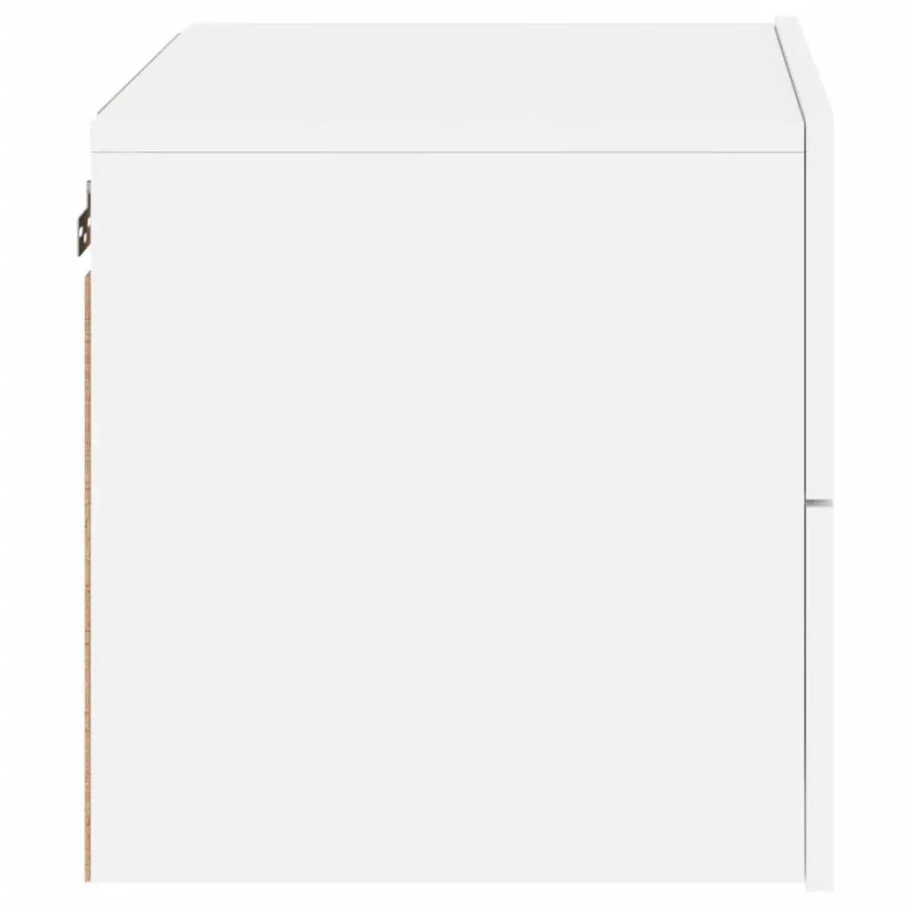 Wall-mounted Bedside Cabinet with LED Lights White Price