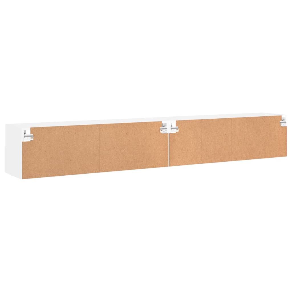 TV Wall Cabinets 2 pcs White 100x30x30 cm Engineered Wood Price