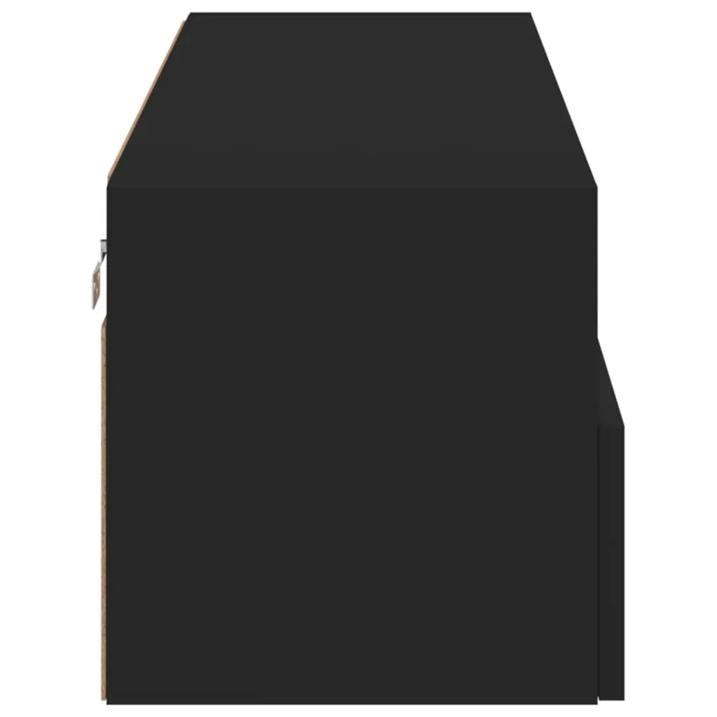 TV Wall Cabinet Black 100x30x30 cm Engineered Wood Price