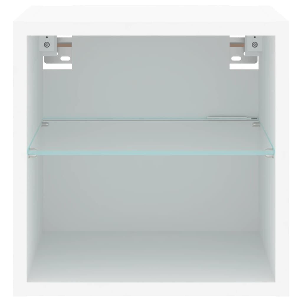 TV Wall Cabinets with LED Lights 2 pcs White 30x28.5x30 cm Price