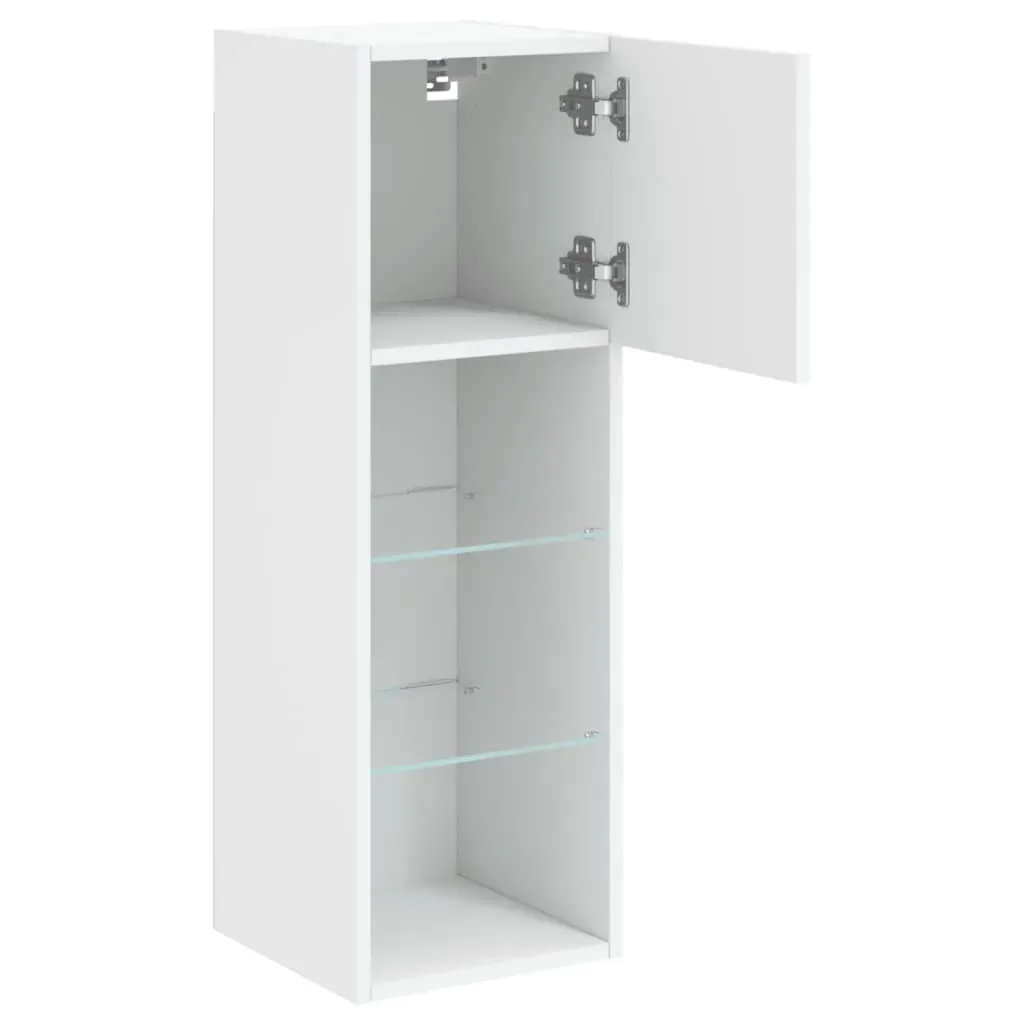 TV Cabinets with LED Lights 2 pcs White 30.5x30x90 cm Price