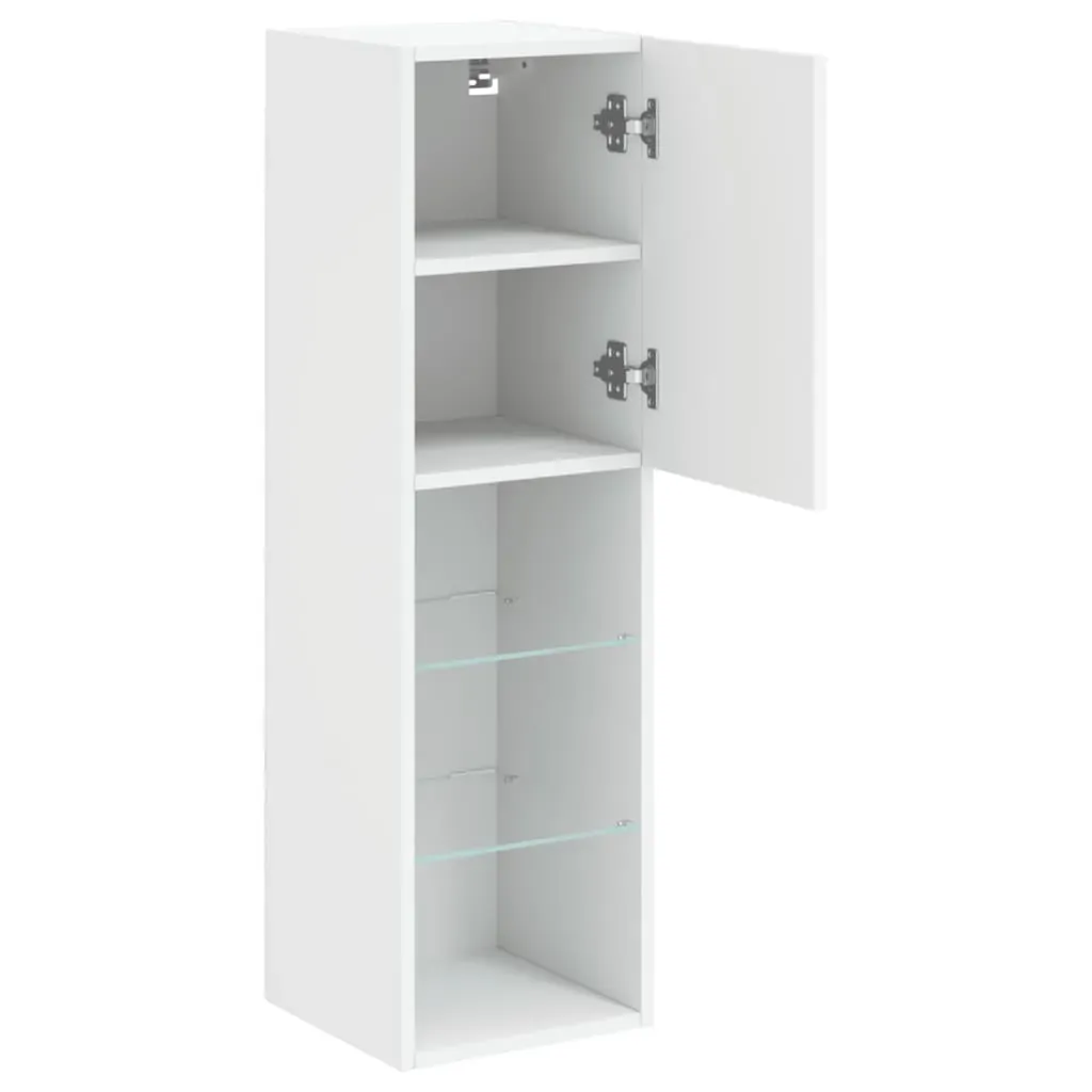 TV Cabinets with LED Lights 2 pcs White 30.5x30x102 cm Price