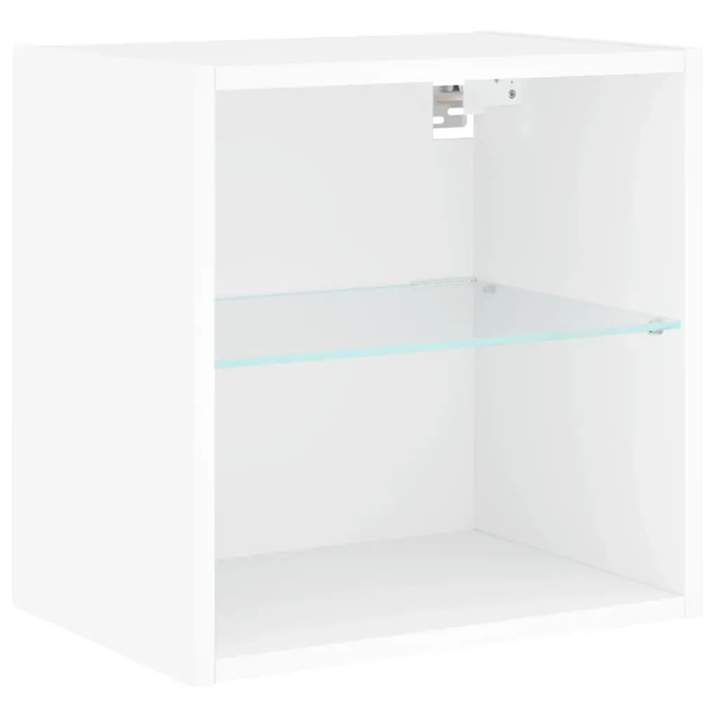 Bedside Cabinets with LED Lights Wall-mounted 2 pcs White Price