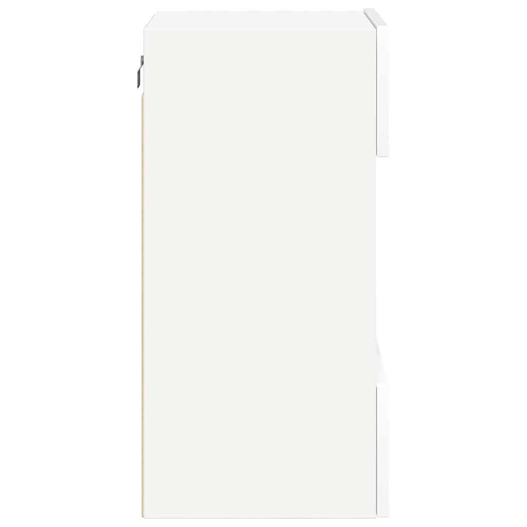 TV Wall Cabinets with LED Lights 2 pcs White 40x30x60.5 cm Price