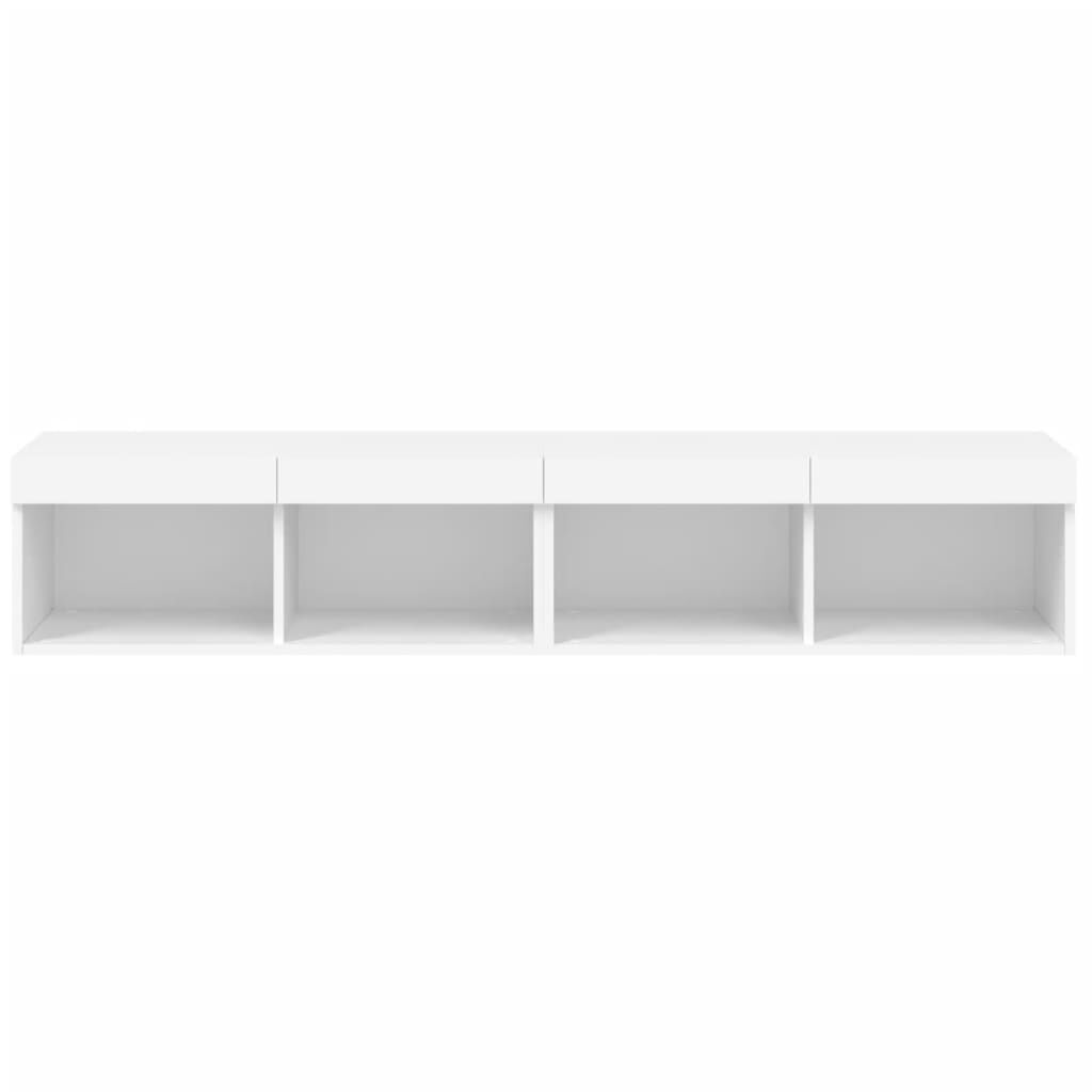 TV Cabinets with LED Lights 2 pcs White 80x30x30 cm Price