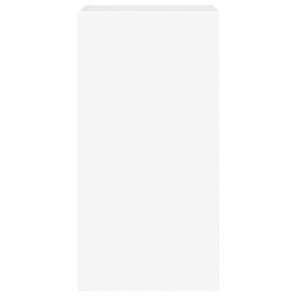 TV Wall Cabinet with LED Lights White 40.5x35x80 cm Price