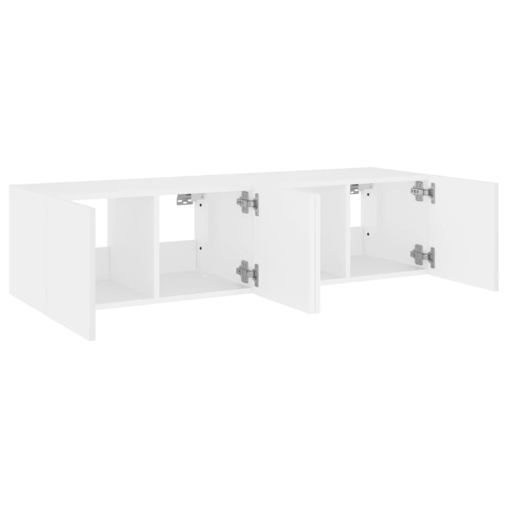 TV Wall Cabinets with LED Lights 2 pcs White 60x35x31 cm Price