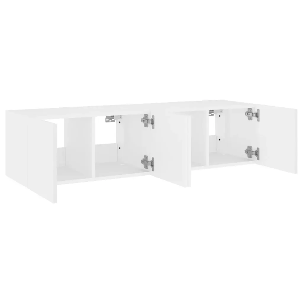TV Wall Cabinets with LED Lights 2 pcs White 60x35x31 cm Price