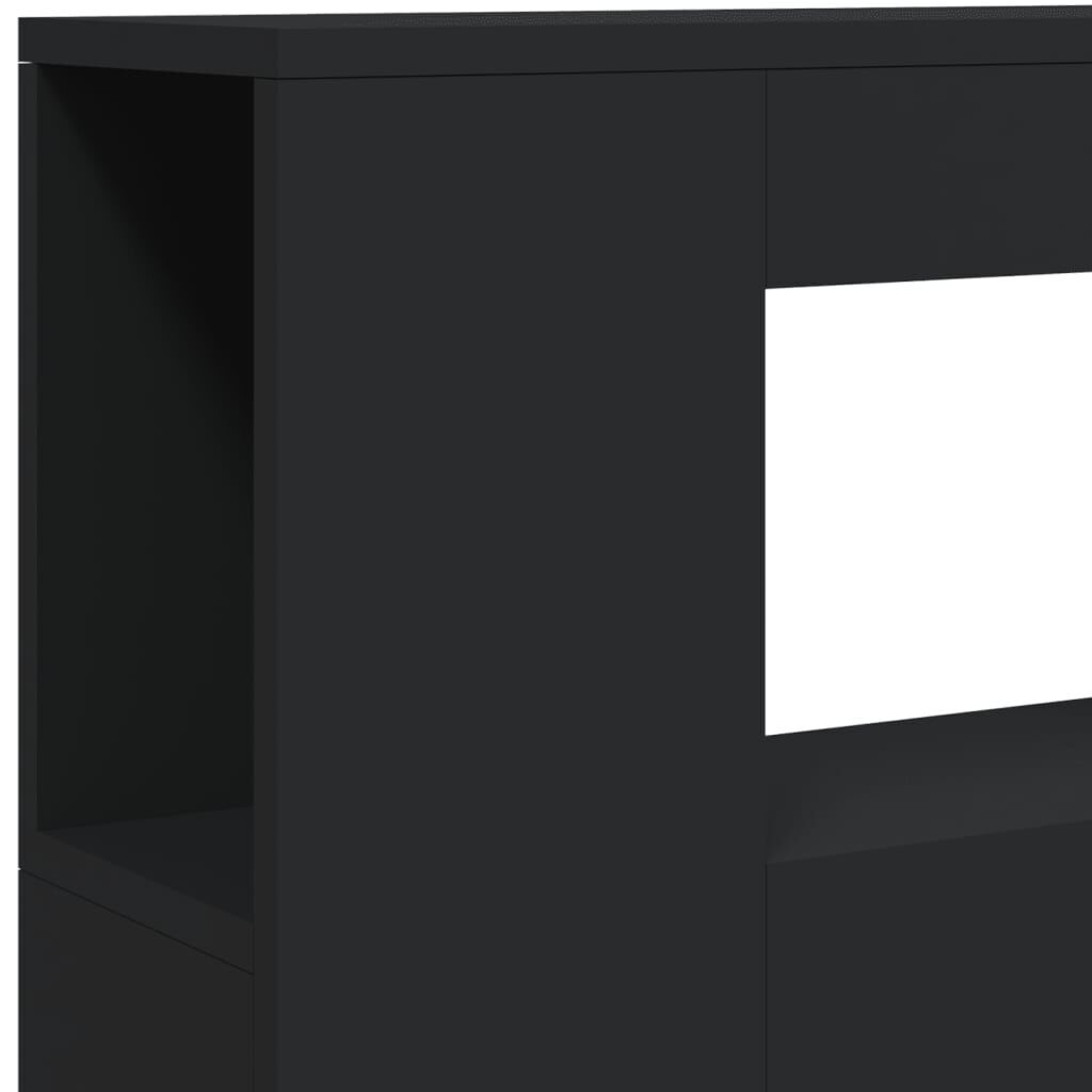 LED Headboard Black 100 cm Engineered Wood Price