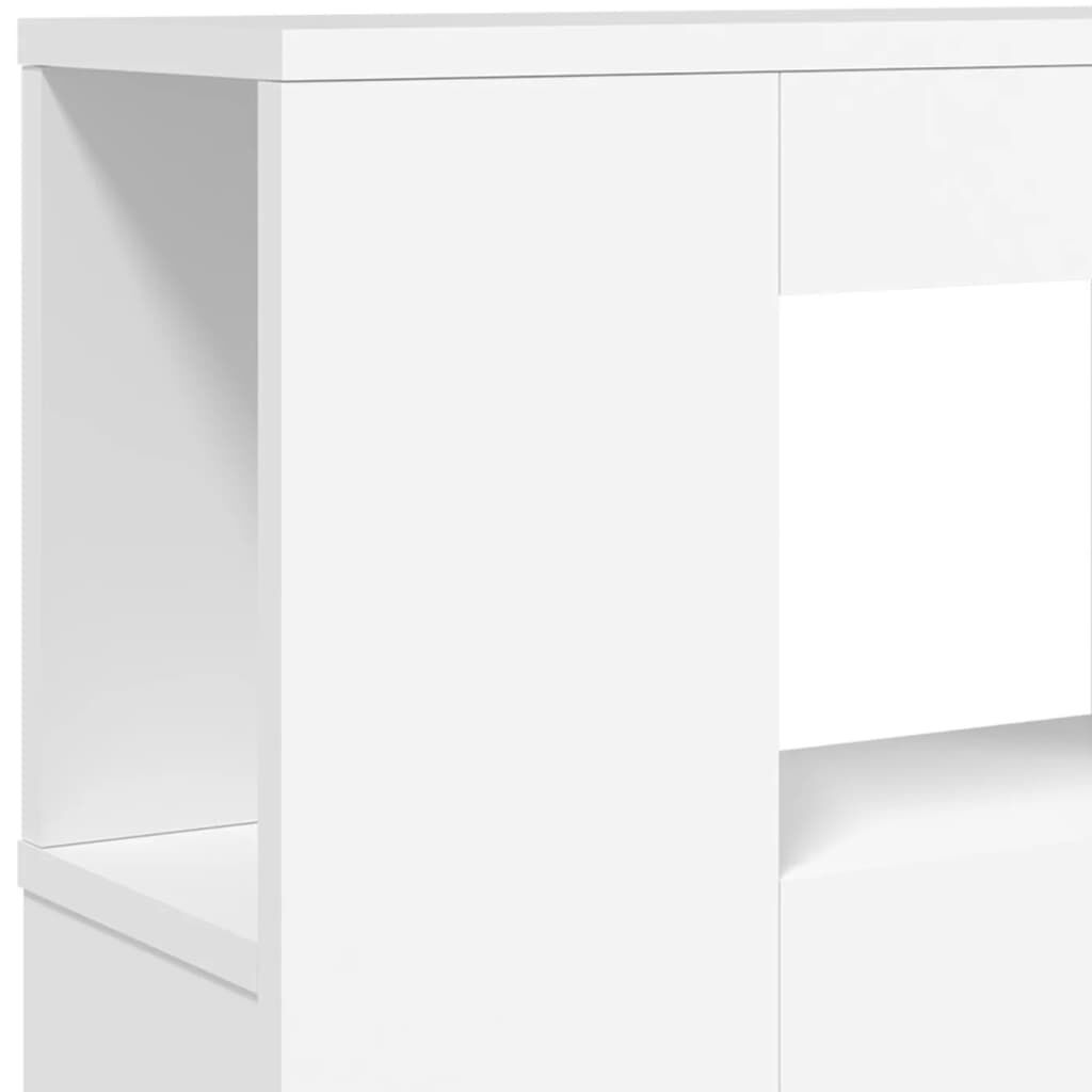 LED Headboard White 120 cm Engineered Wood Price