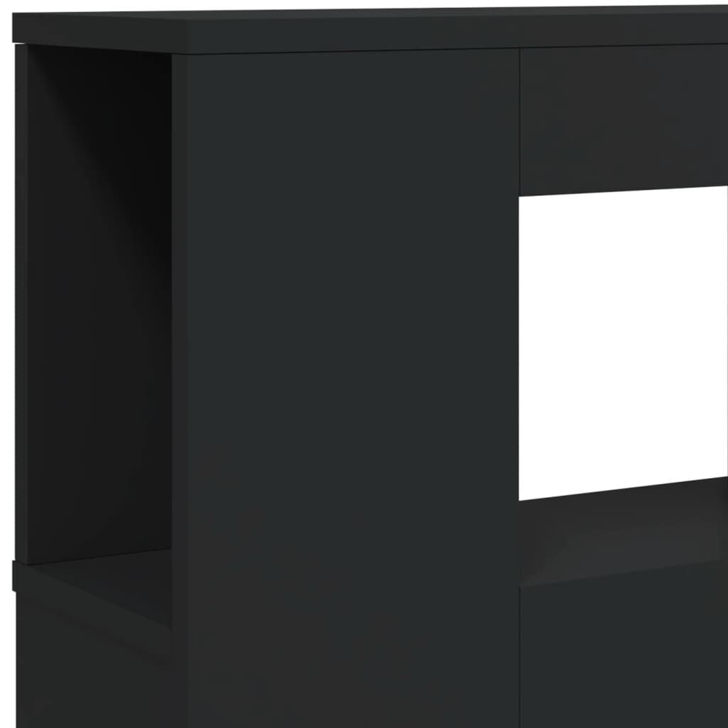 LED Headboard Black 120 cm Engineered Wood Price