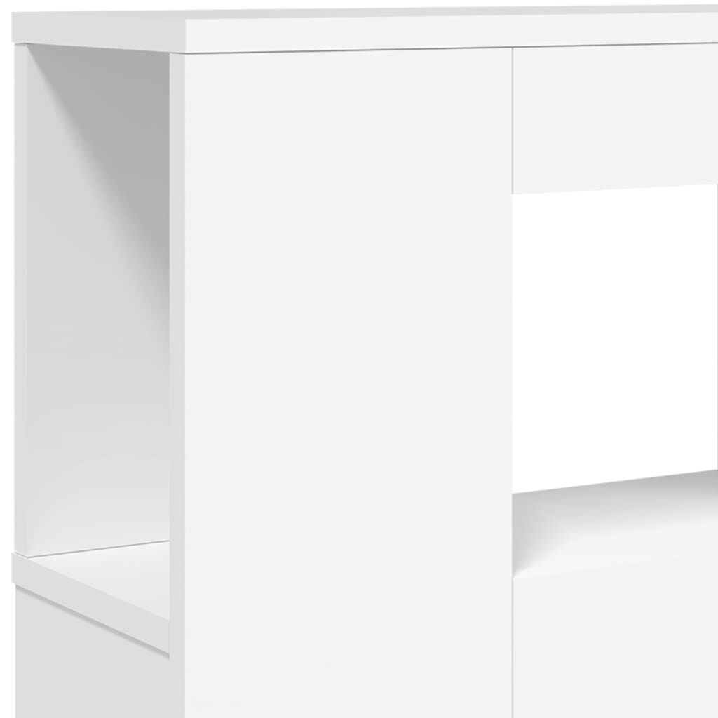 LED Headboard White 140 cm Engineered Wood Price
