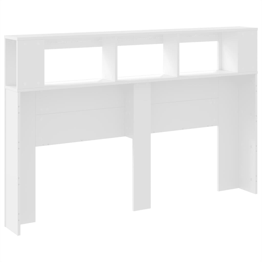 LED Headboard White 160 cm Engineered Wood Price