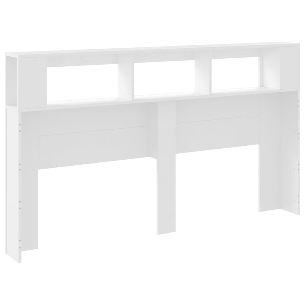 LED Headboard White 180 cm Engineered Wood Price