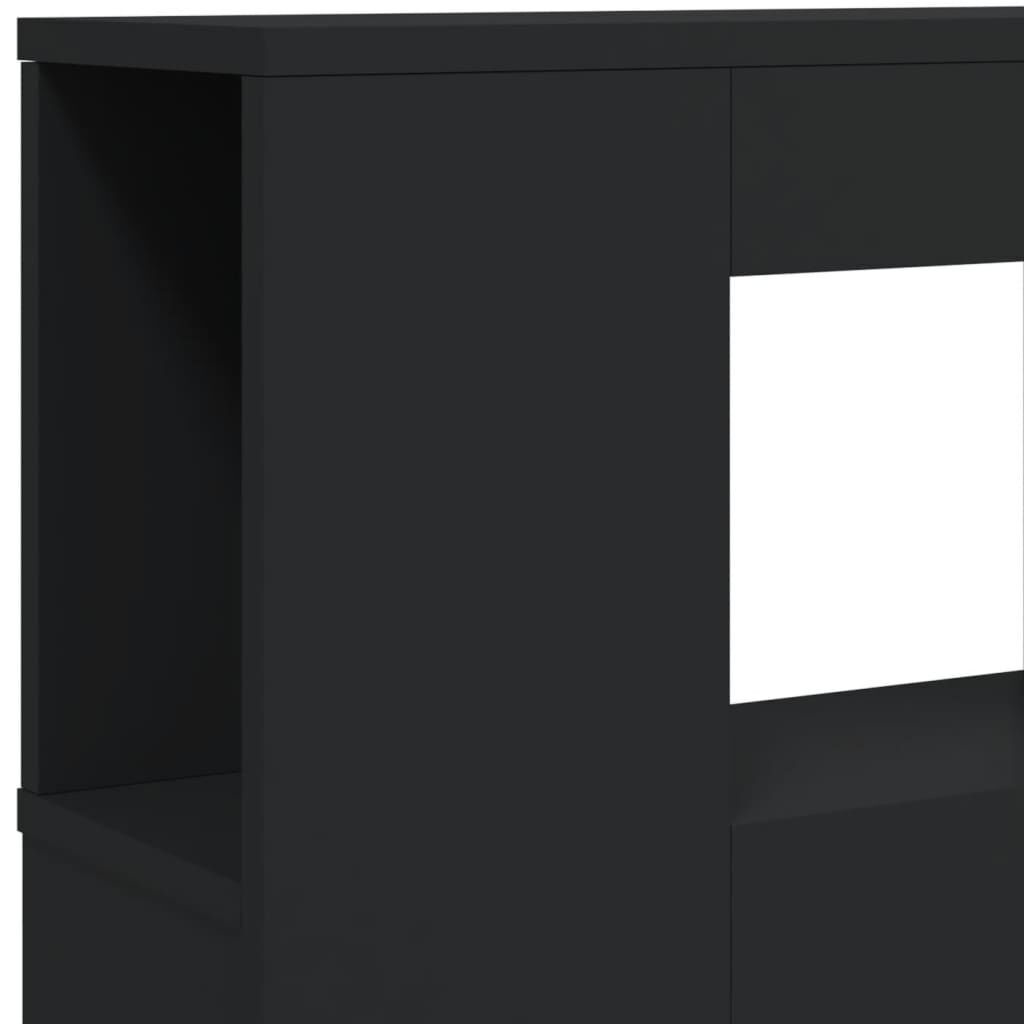 LED Headboard Black 180x18.5x103.5 cm Engineered Wood Price
