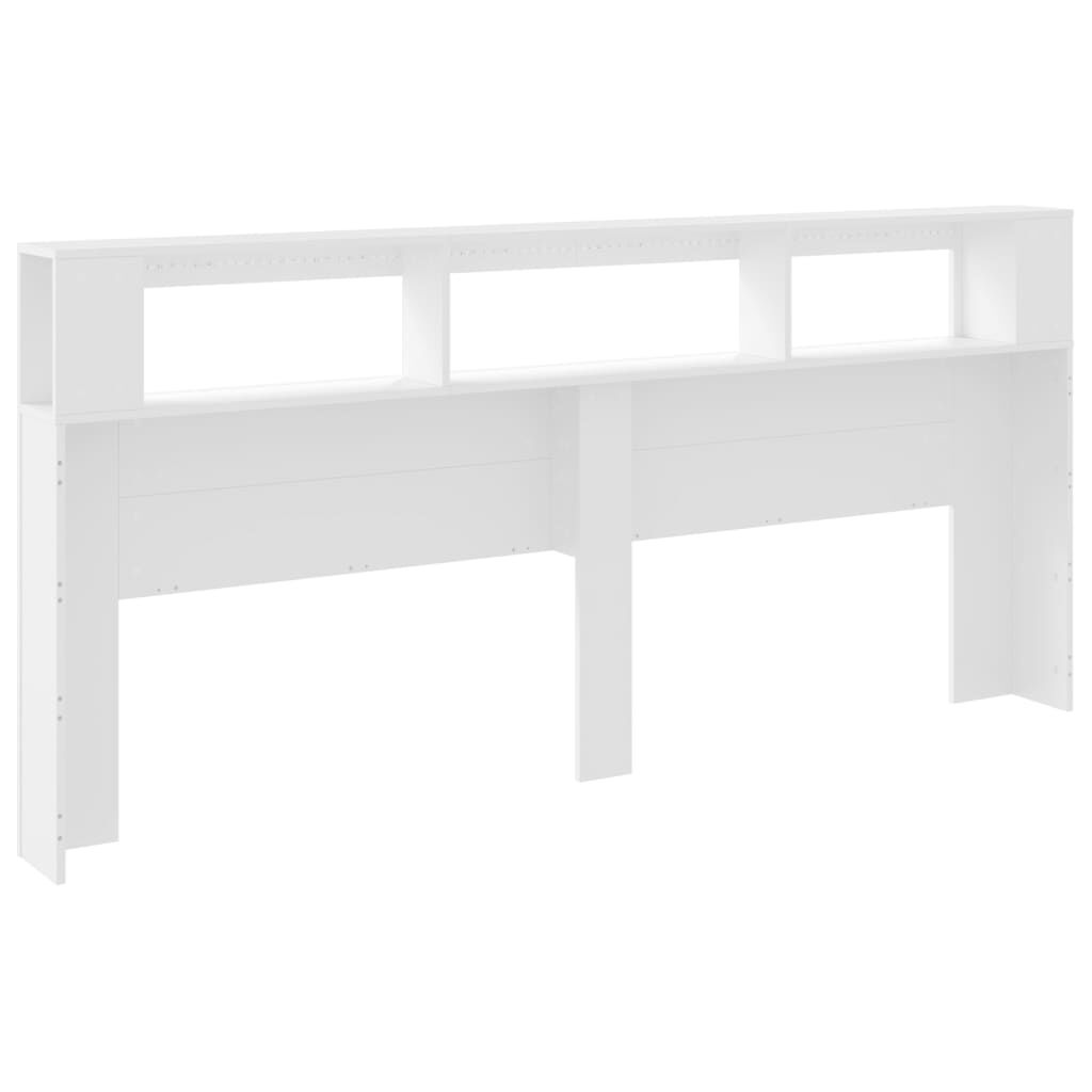 LED Headboard White 220 cm Engineered Wood Price