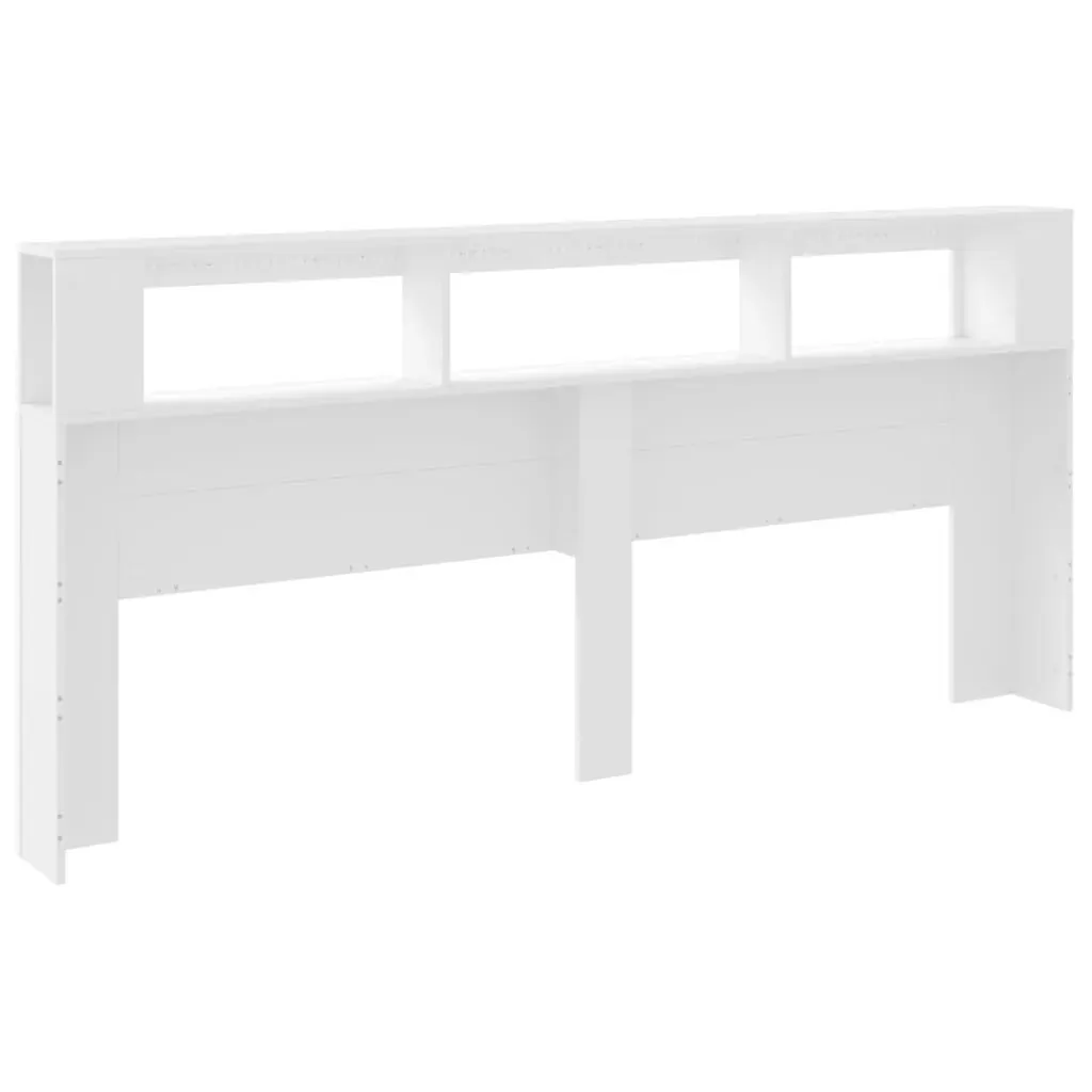 LED Headboard White 220 cm Engineered Wood Price