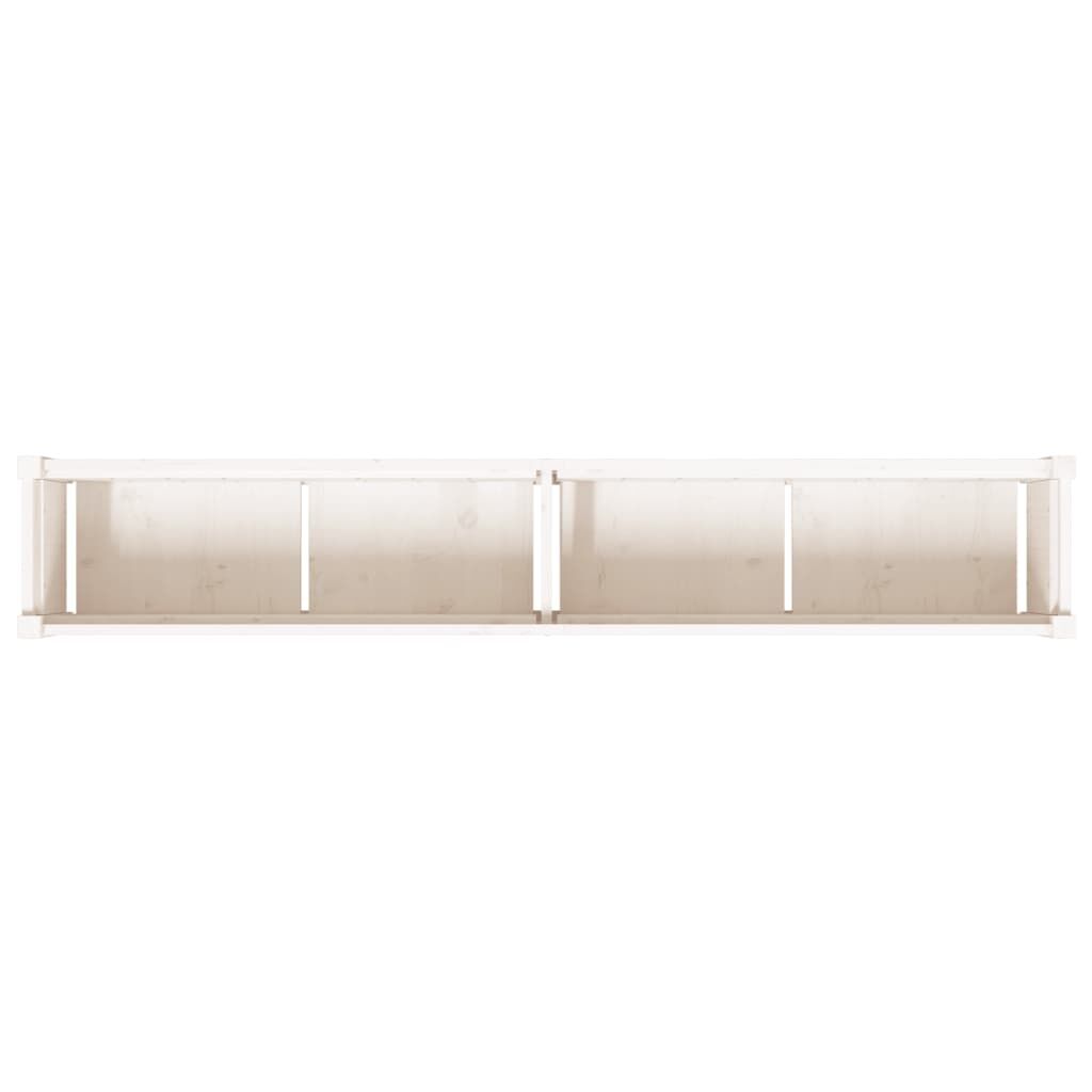 Garden Planters 2 pcs White Solid Wood Pine Price