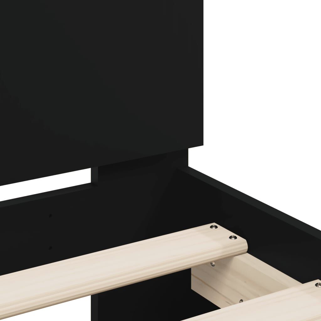 Bed Frame without Mattress with Headboard Black 90x190 cm Price