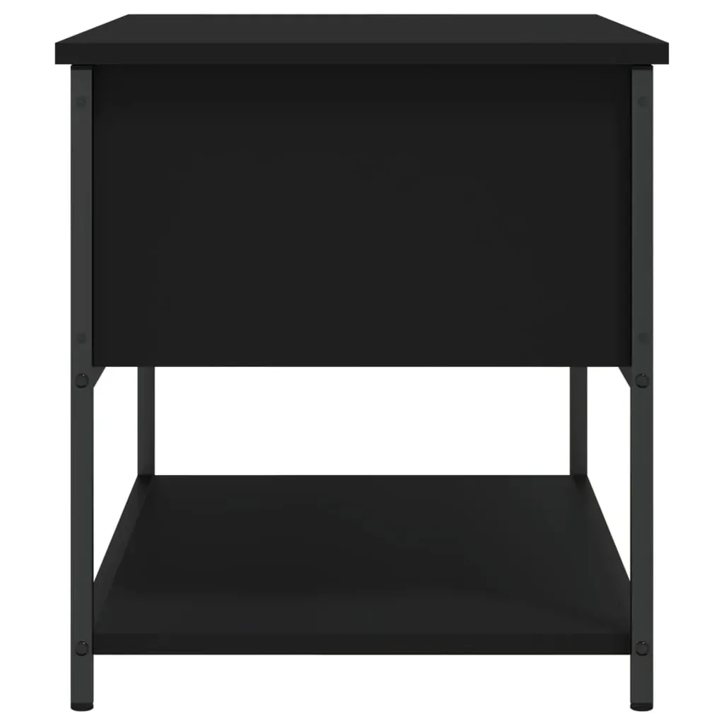 Storage Bench Black 70x42.5x47 cm Engineered Wood Price