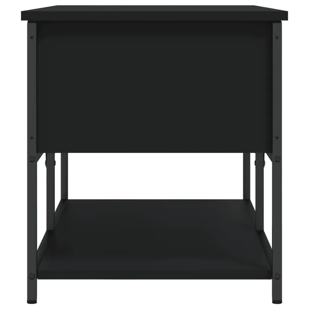 Storage Bench Black 100x42.5x47 cm Engineered Wood Price