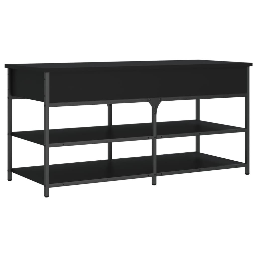 Shoe Bench Black 100x42.5x50 cm Engineered Wood Price