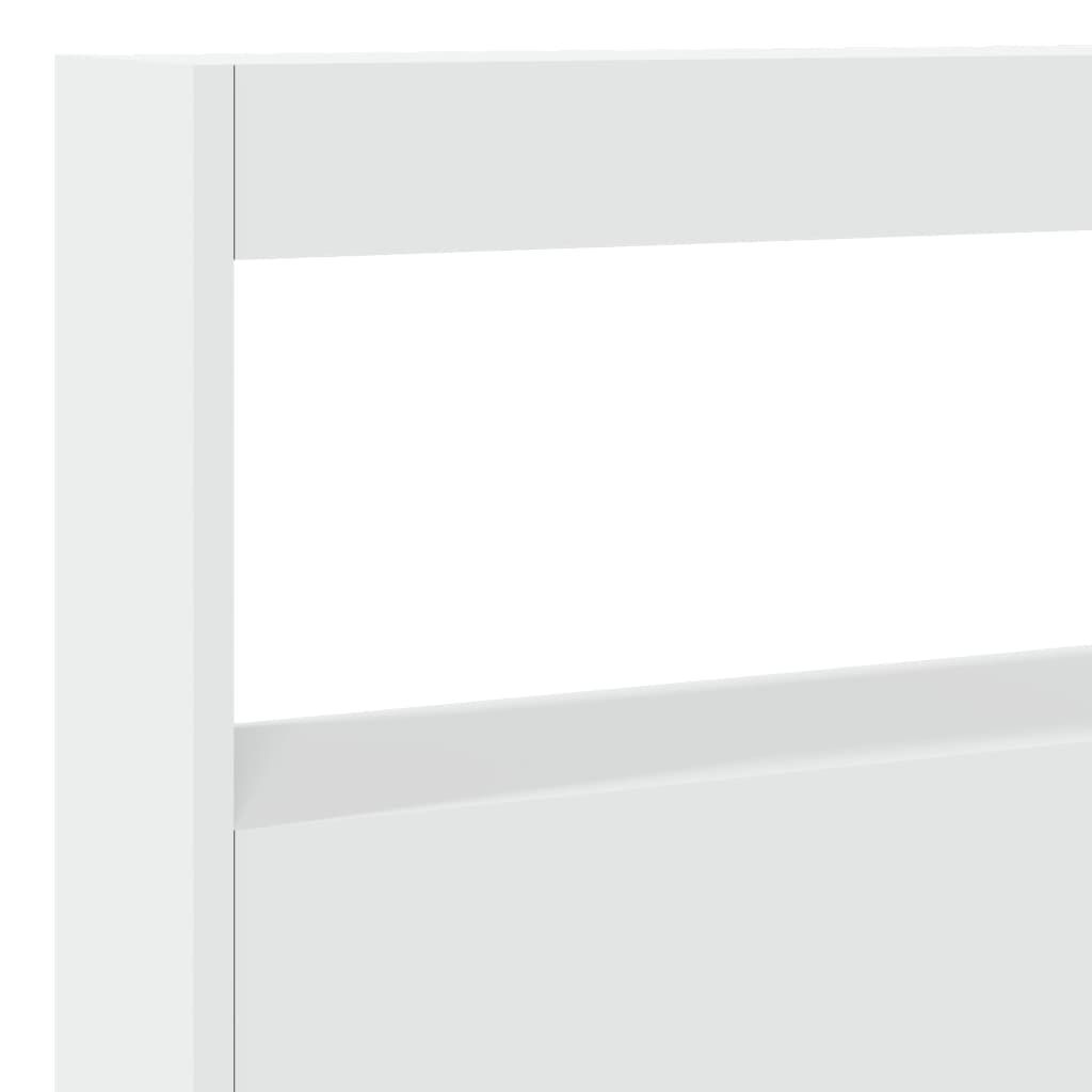Headboard Cabinet with LED White 140 cm Price