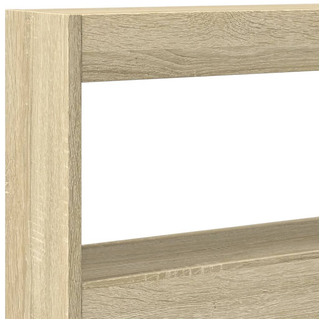 Headboard Cabinet with LED Sonoma Oak 160x17x102 cm Price