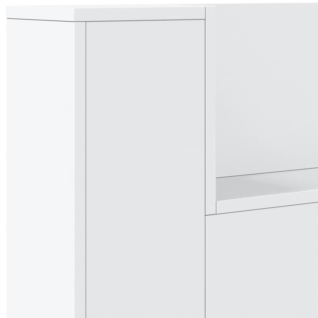 Headboard Cabinet with LED White 180x16.5x103.5 cm Price