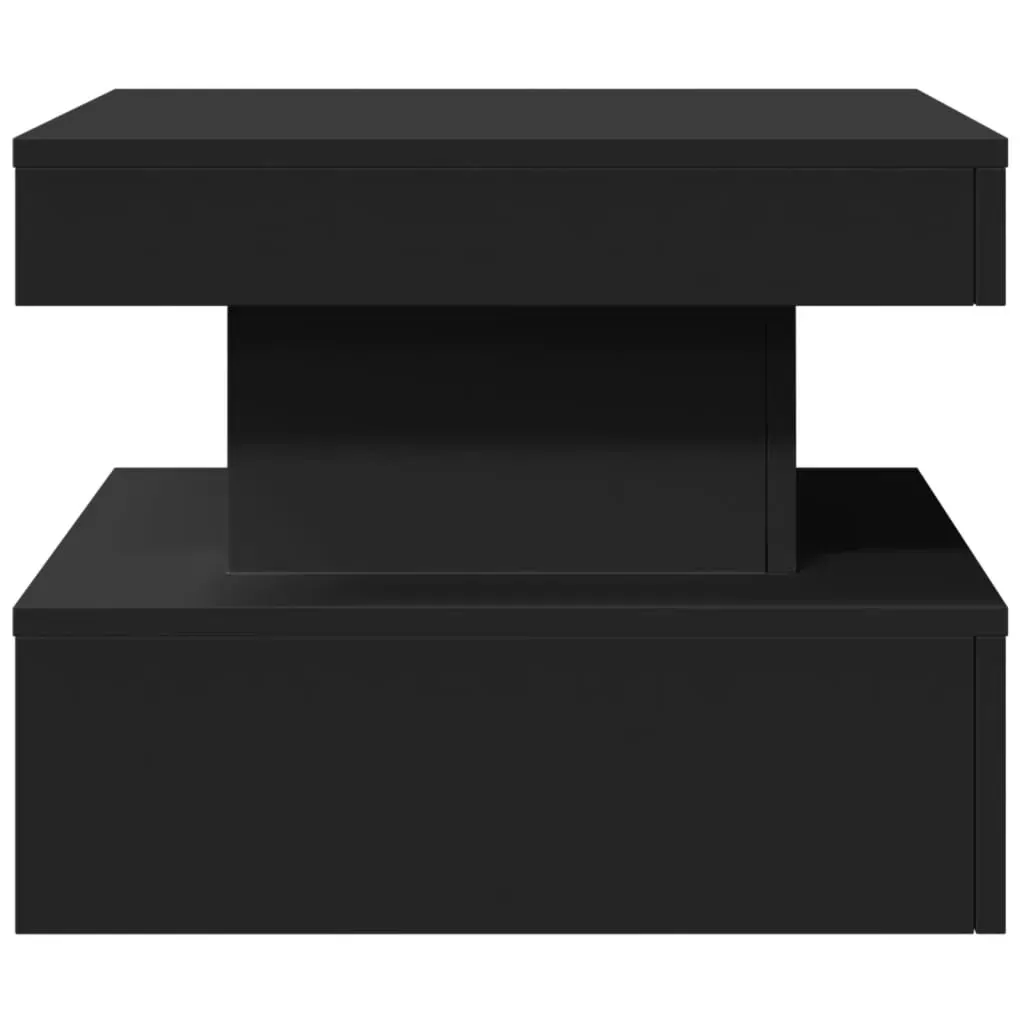 Coffee Table with LED Lights Black 50x50x40 cm Price